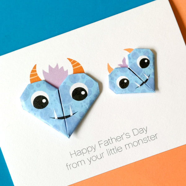 Funny Happy Father's Day Little Monster Card
