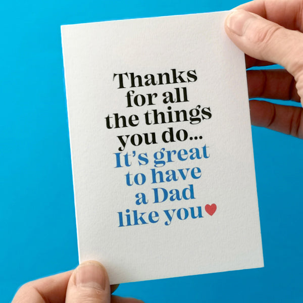 Thanks Dad Father Quote Card
