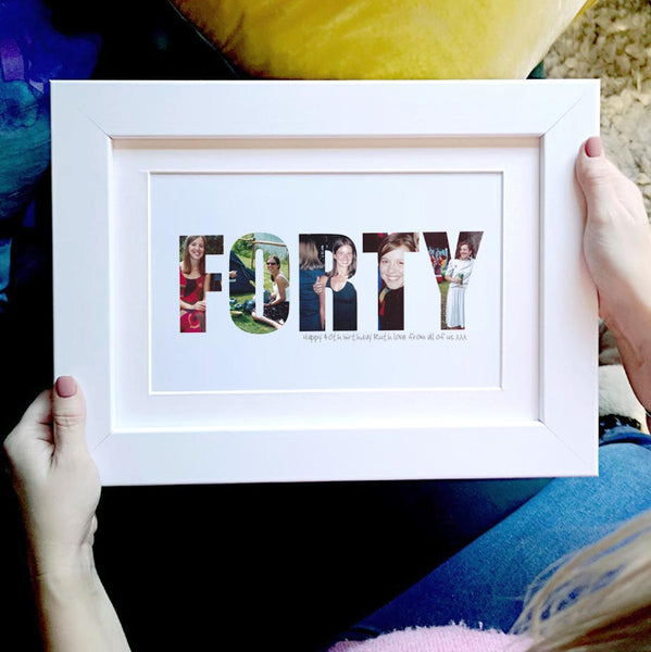 Personalised 40th Forty Birthday photo gift