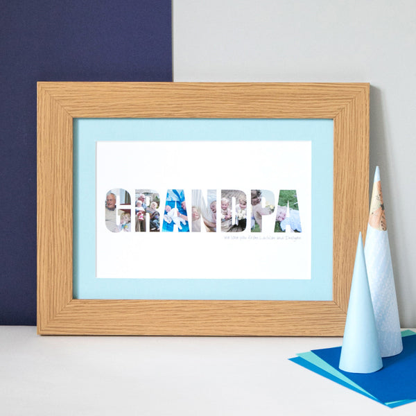 Personalised Grandpa Photo Gift Print
