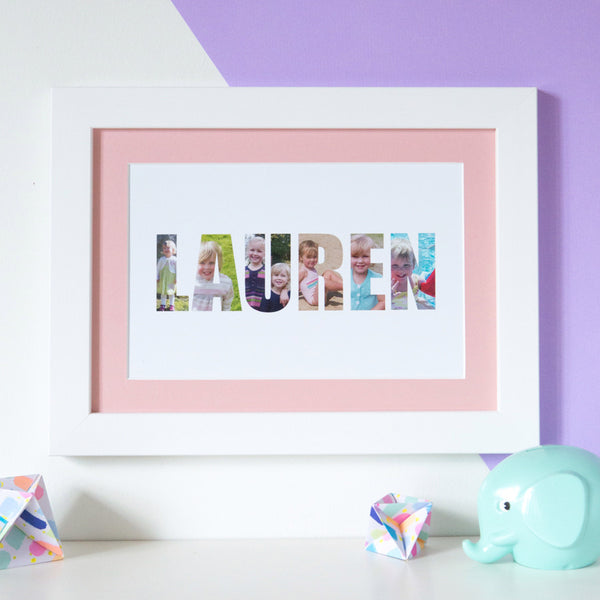 Personalised Girl's Name Photo Gift Print