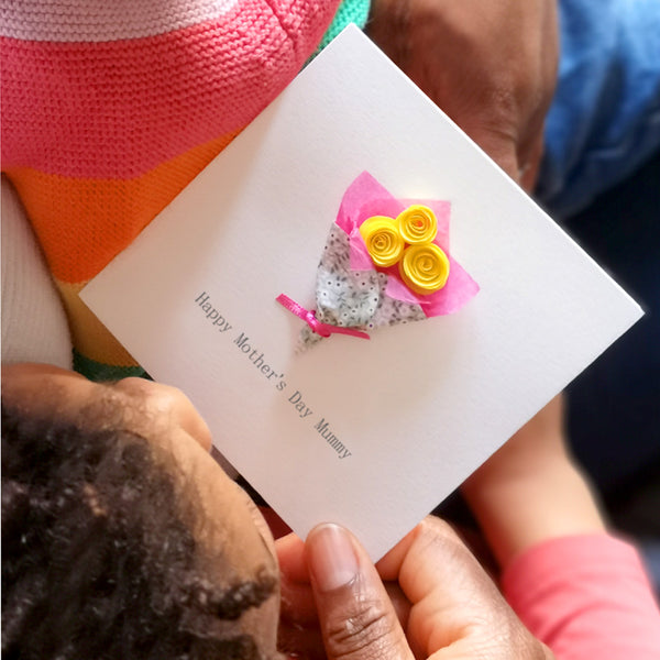 Mother's Day Paper Flower Bouquet Card For Mummy