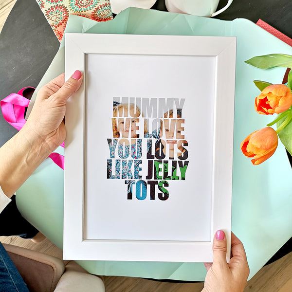 My Quote, Lyrics Or Words Personalised Photograph Print