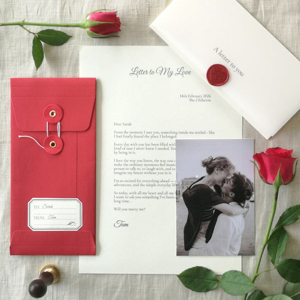 Personalised will you marry me proposal letter keepsake romantic engagement gift handwritten style