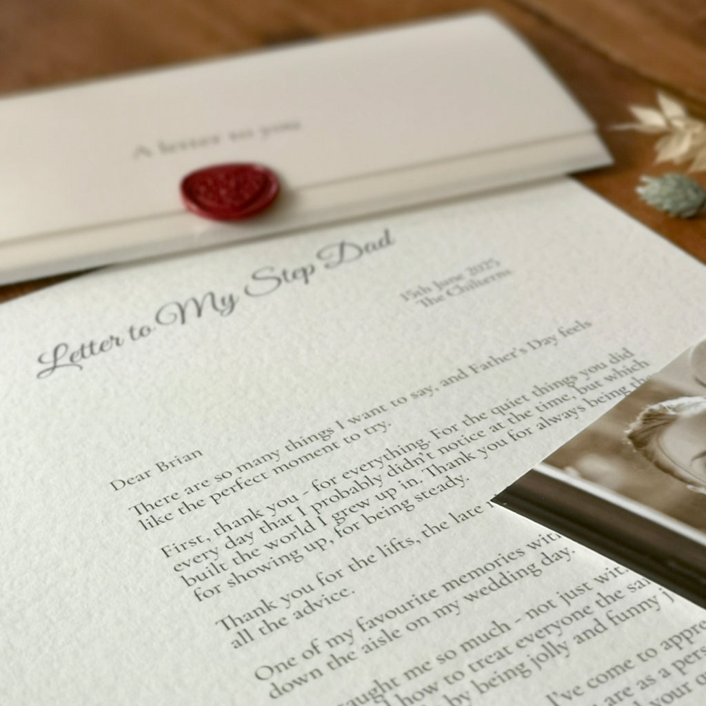 Step Dad Writing Letter to my step dad on my wedding day | Honestweddingadvice.com