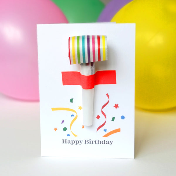 Personalised Happy Birthday Party Blower Card