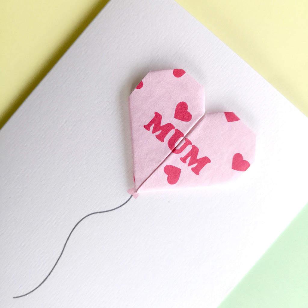 Personalised Mother's Day Balloon Heart Card