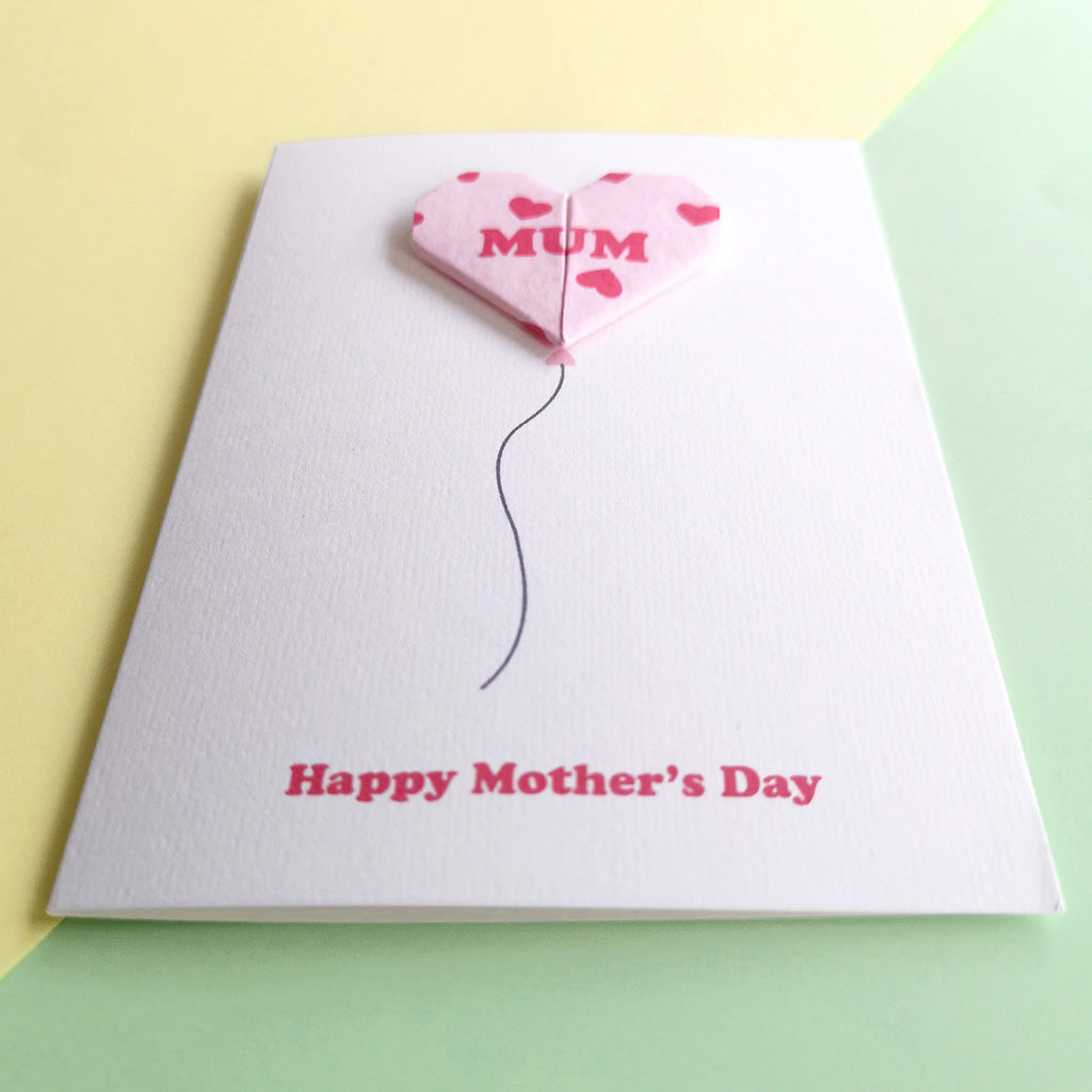 Personalised Mother's Day Balloon Heart Card