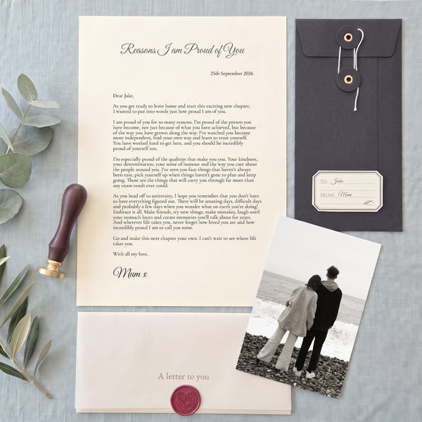 Personalised Reasons Why I Am Proud Of You Letter Keepsake Gift