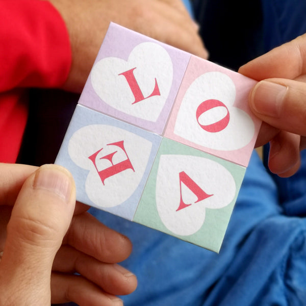 Personalised Valentine Origami Fortune Teller Card