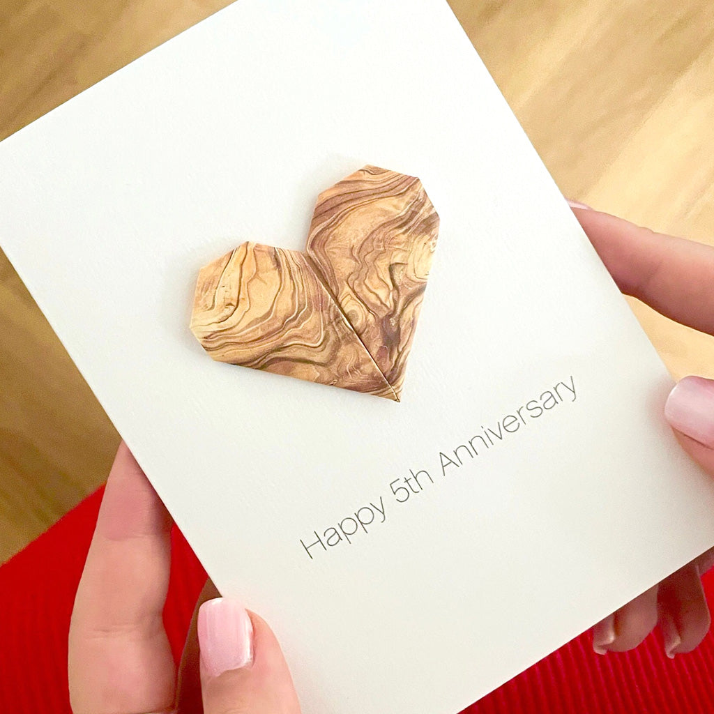 thumbnail image 2 of Anniversary Hearts Greeting Card – 121 X 171mm Blank Inside Card, UK Made On Textured Board 2 of 6