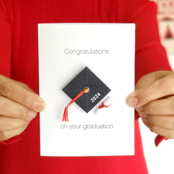 Personalised origami graduation card