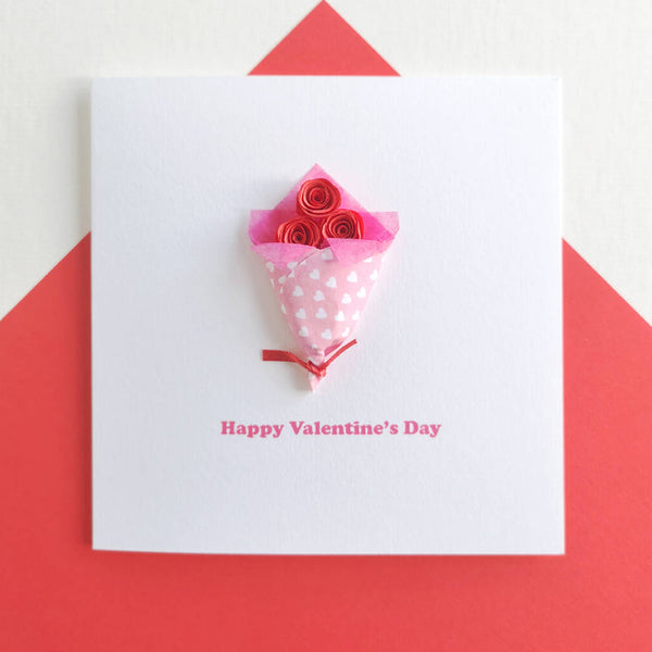 Valentines Day Red Roses Card - Hello Ruth