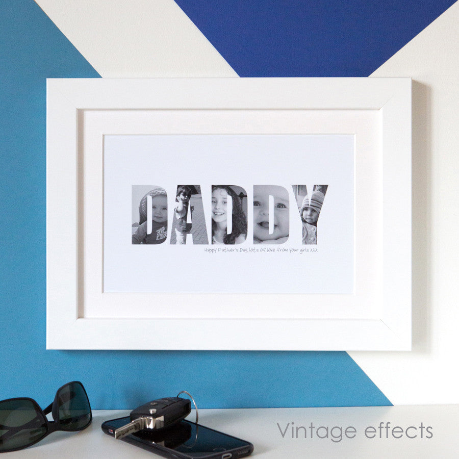 Personalised 'Daddy' Photograph Print