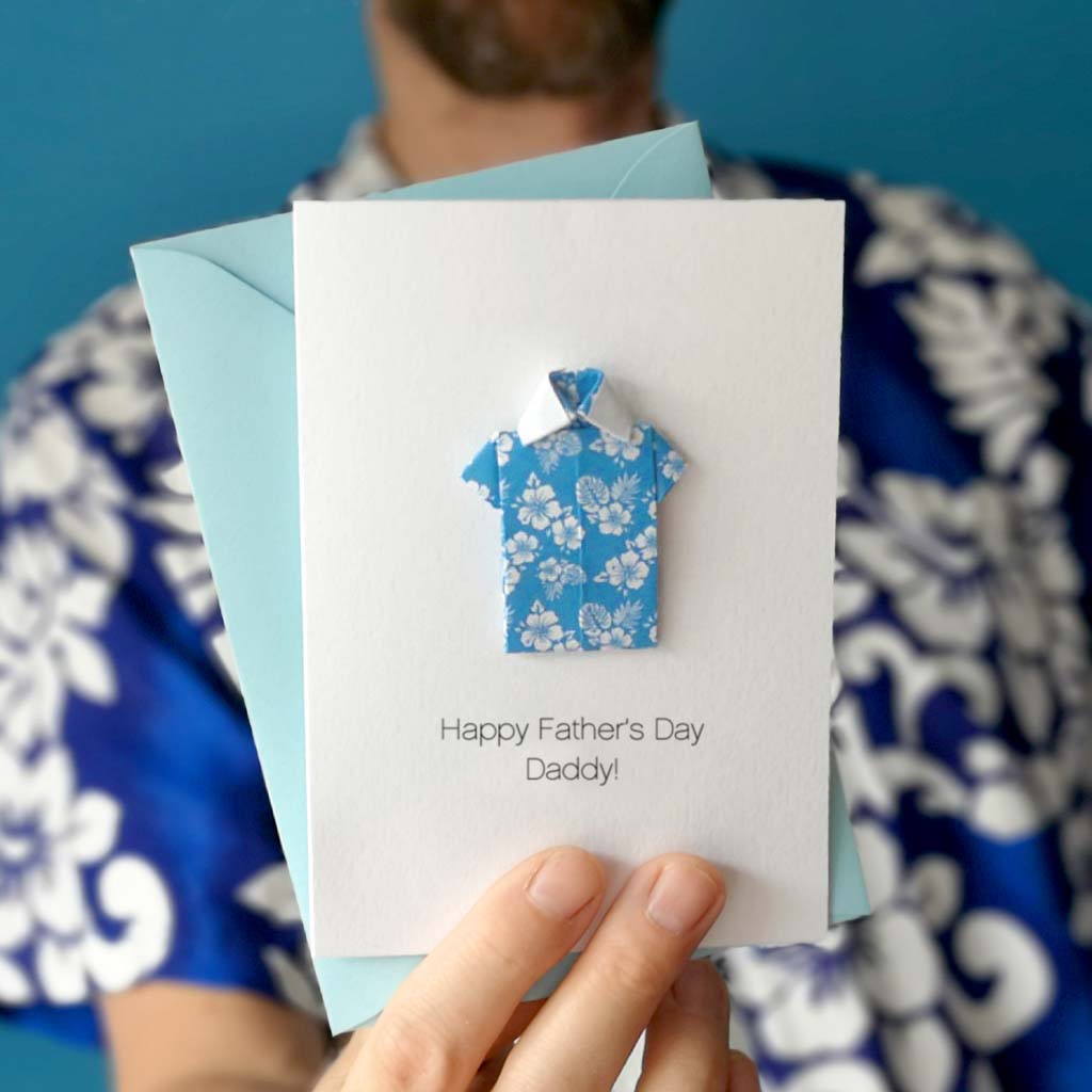 Father's Day Origami Hawaiian Shirt Card