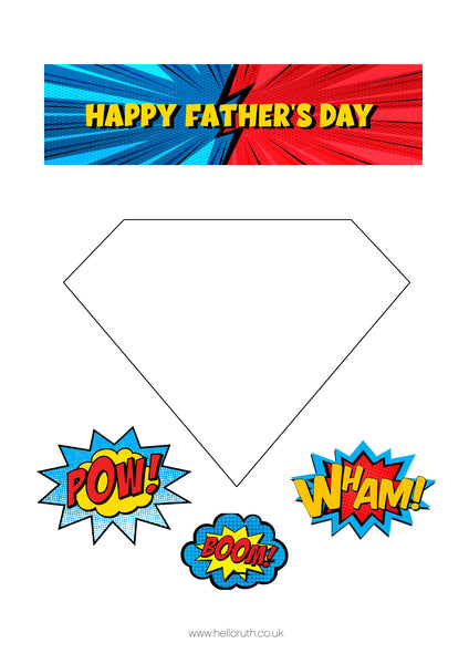Super hero Father's Day printable