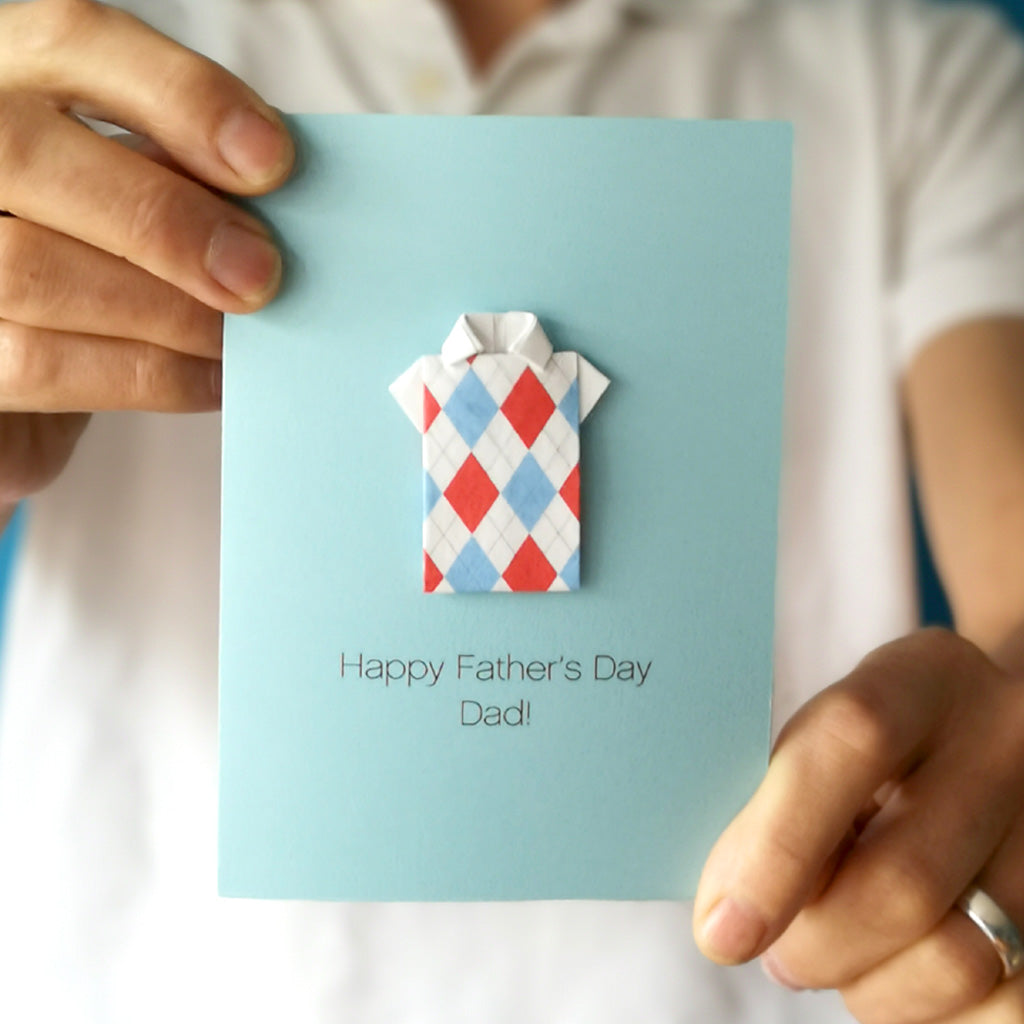 Personalised Golf Father's Day origami card