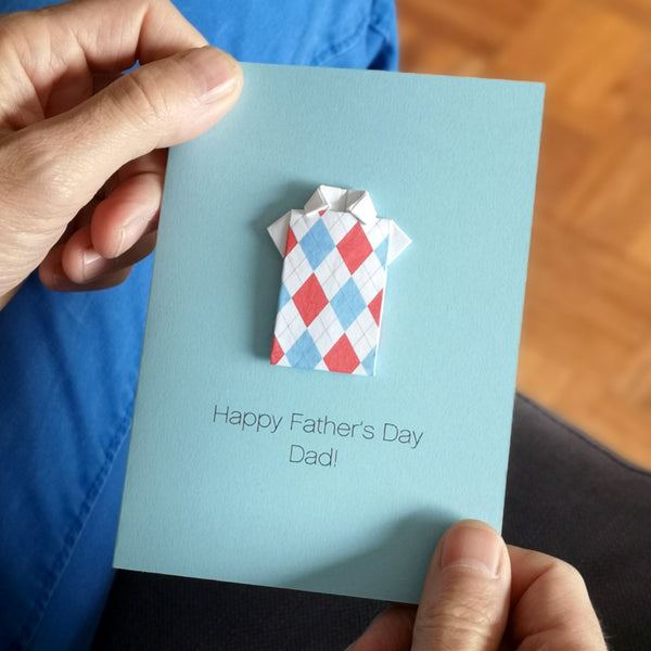 Personalised Golf Father's Day origami card
