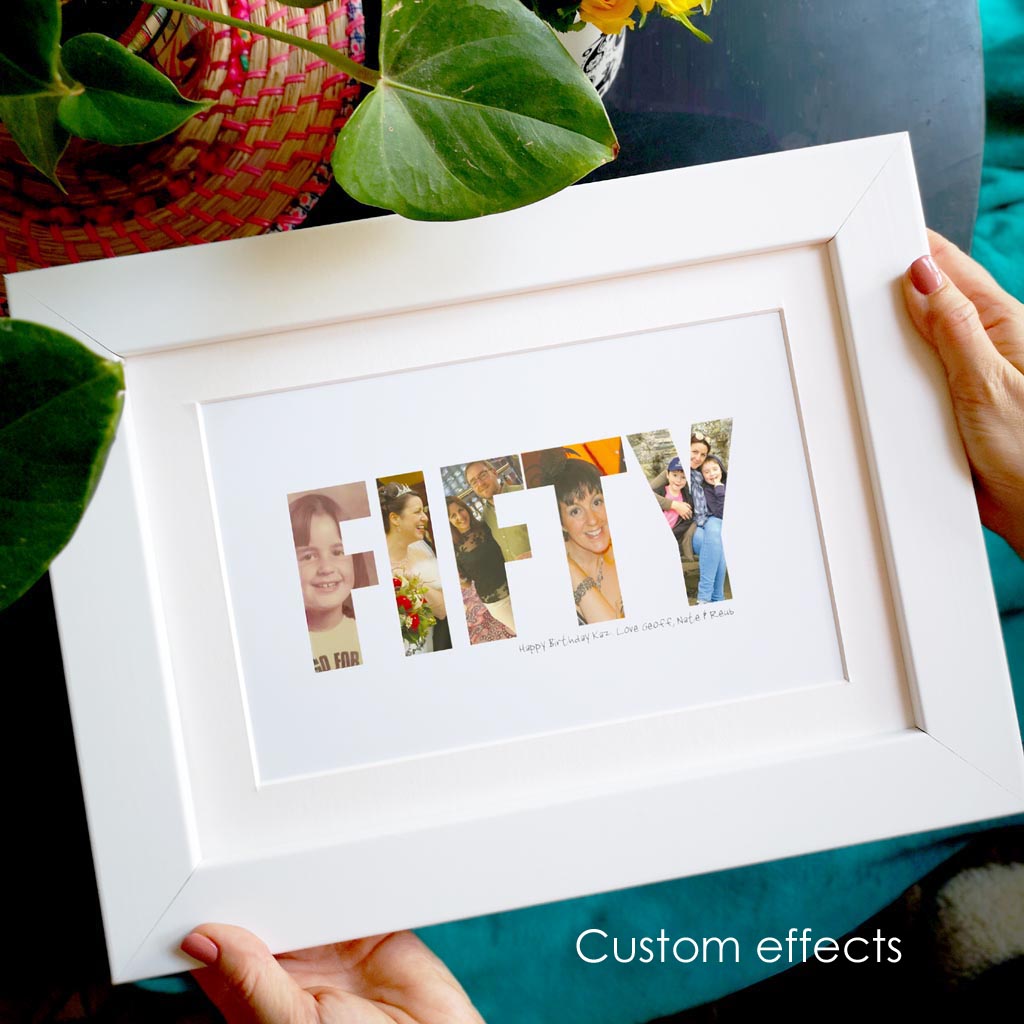 Personalised 50th Fifty Birthday Photo Gift