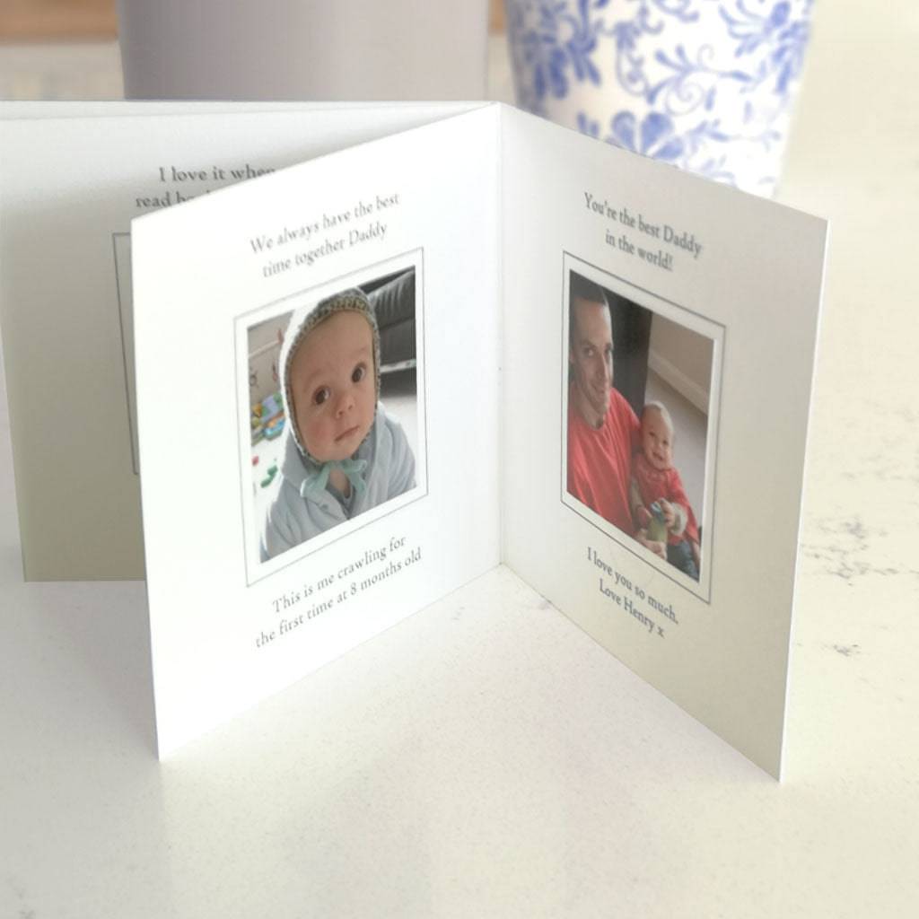 First Father's Day Daddy And Me Personalised Card Book