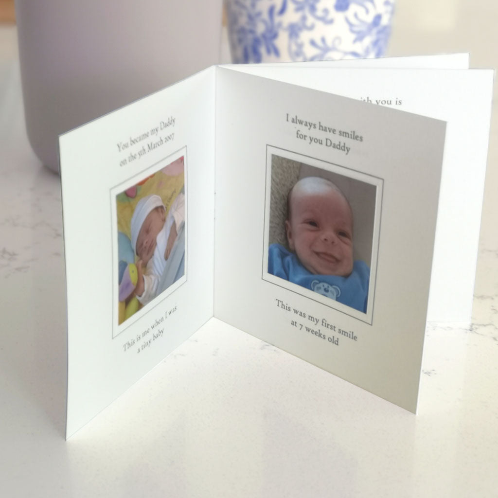 First Father's Day Daddy And Me Personalised Card Book