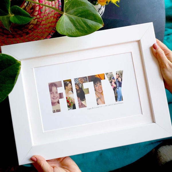 Personalised 50th Fifty Birthday Photo Gift