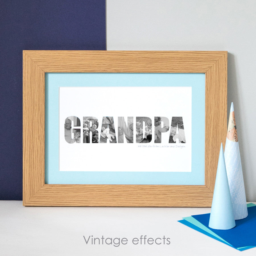 Personalised Grandpa Photo Gift Print