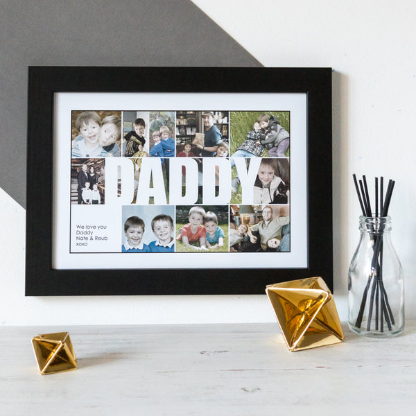 Personalised Daddy Photo Collage Print
