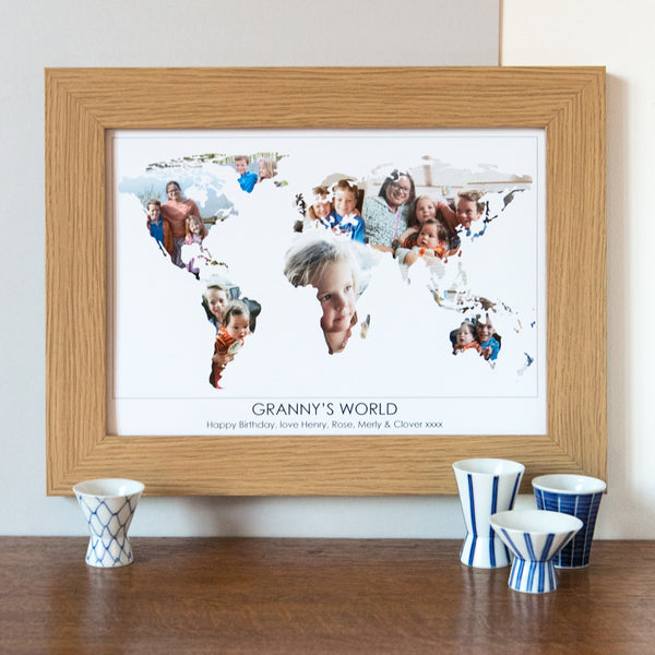 Personalised 'Granny's World' Photo Map