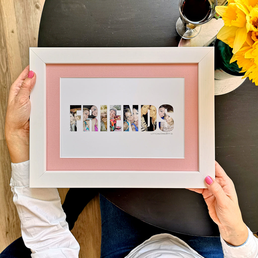 Personalised Friends Photo Gift Print