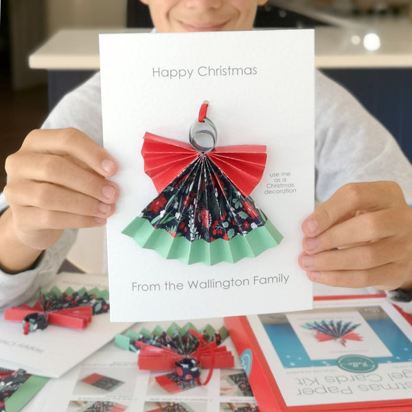 Personalised Christmas Paper Angel Cards Kit