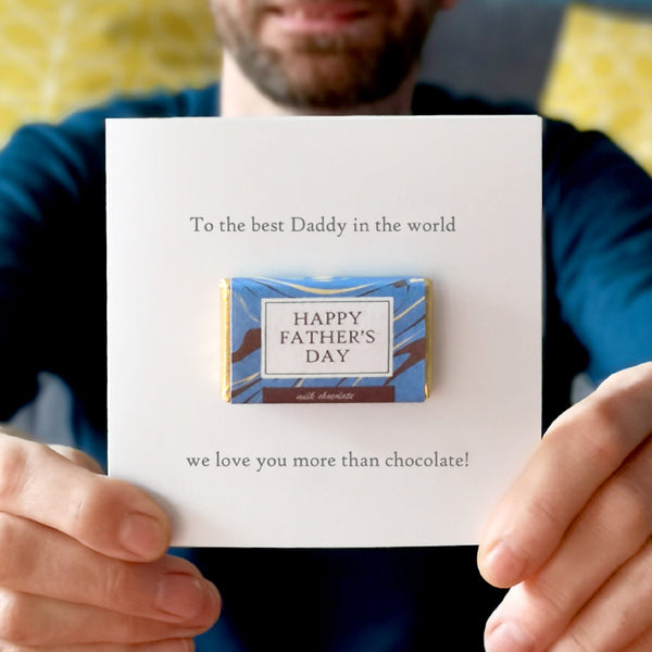 Personalised Father's Day Card With Chocolate