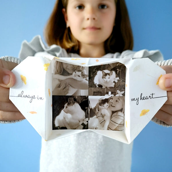 Personalised origami pet photo keepsake